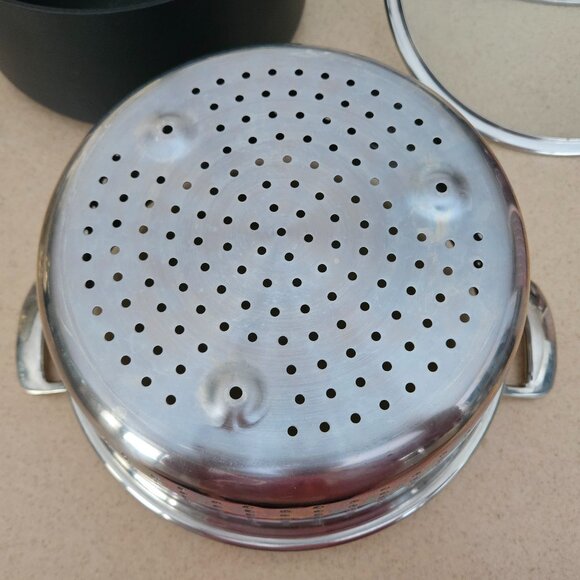 RARE ALL CLAD LTD ANODIZED PASTA PENTOLA 7 QUART STOCKPOT & STAINLESS COLANDER - Picture 14 of 14